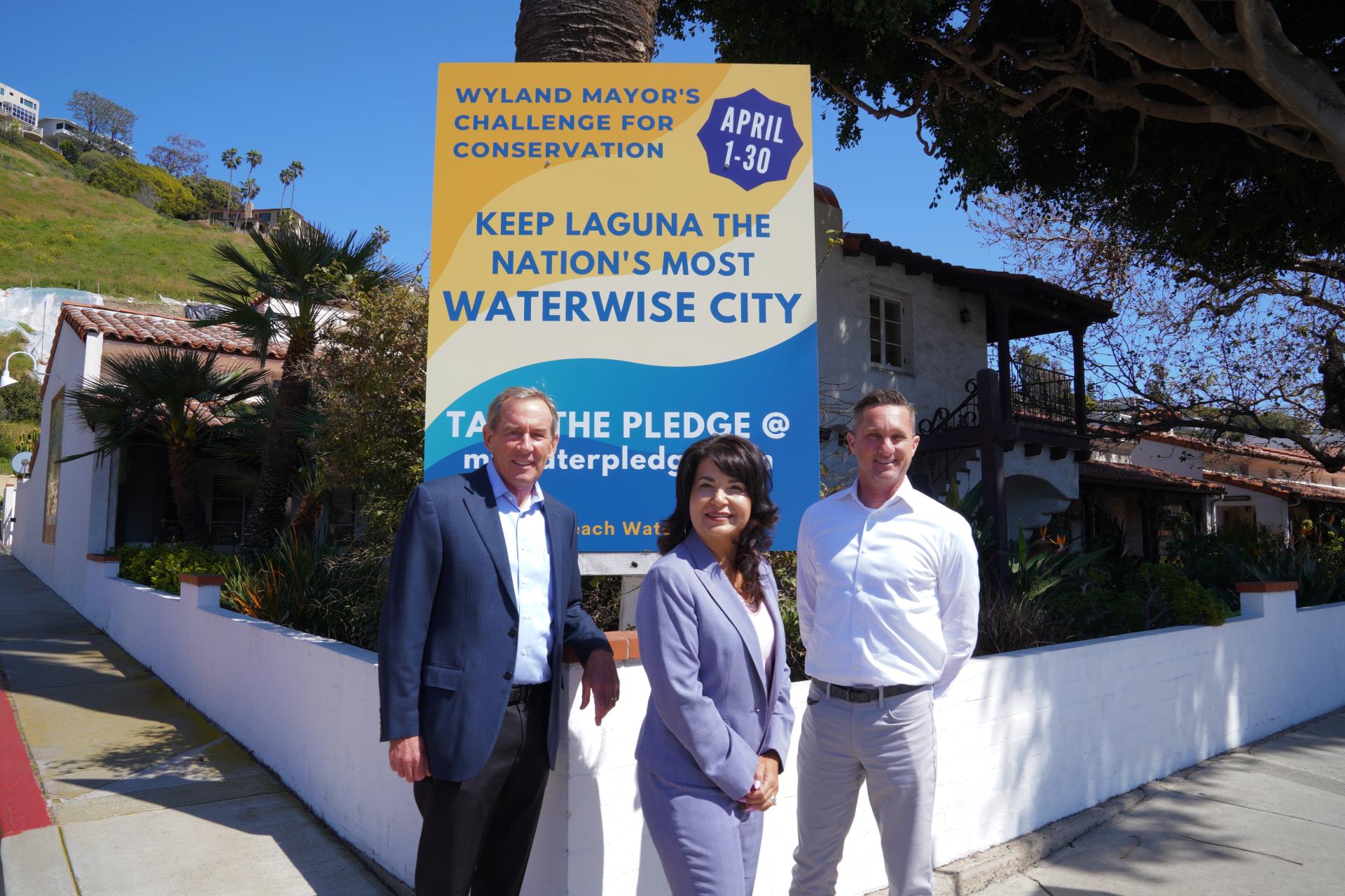 2023 Wyland Mayor's Water Challenge - Mayor Bob Whalen, City Manager Shohreh Dupuis, Chris Regan