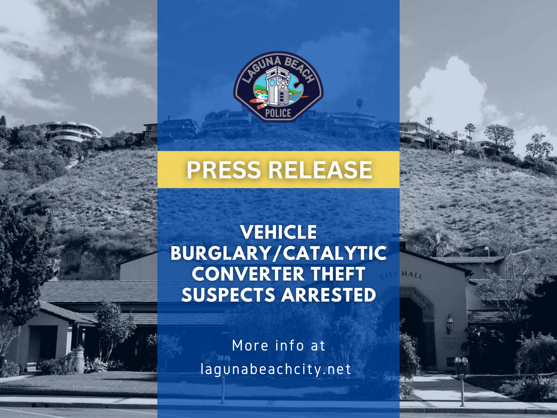 Press Release - Vehicle Burglary-Catalytic Covertor Theft Suspects Arrested