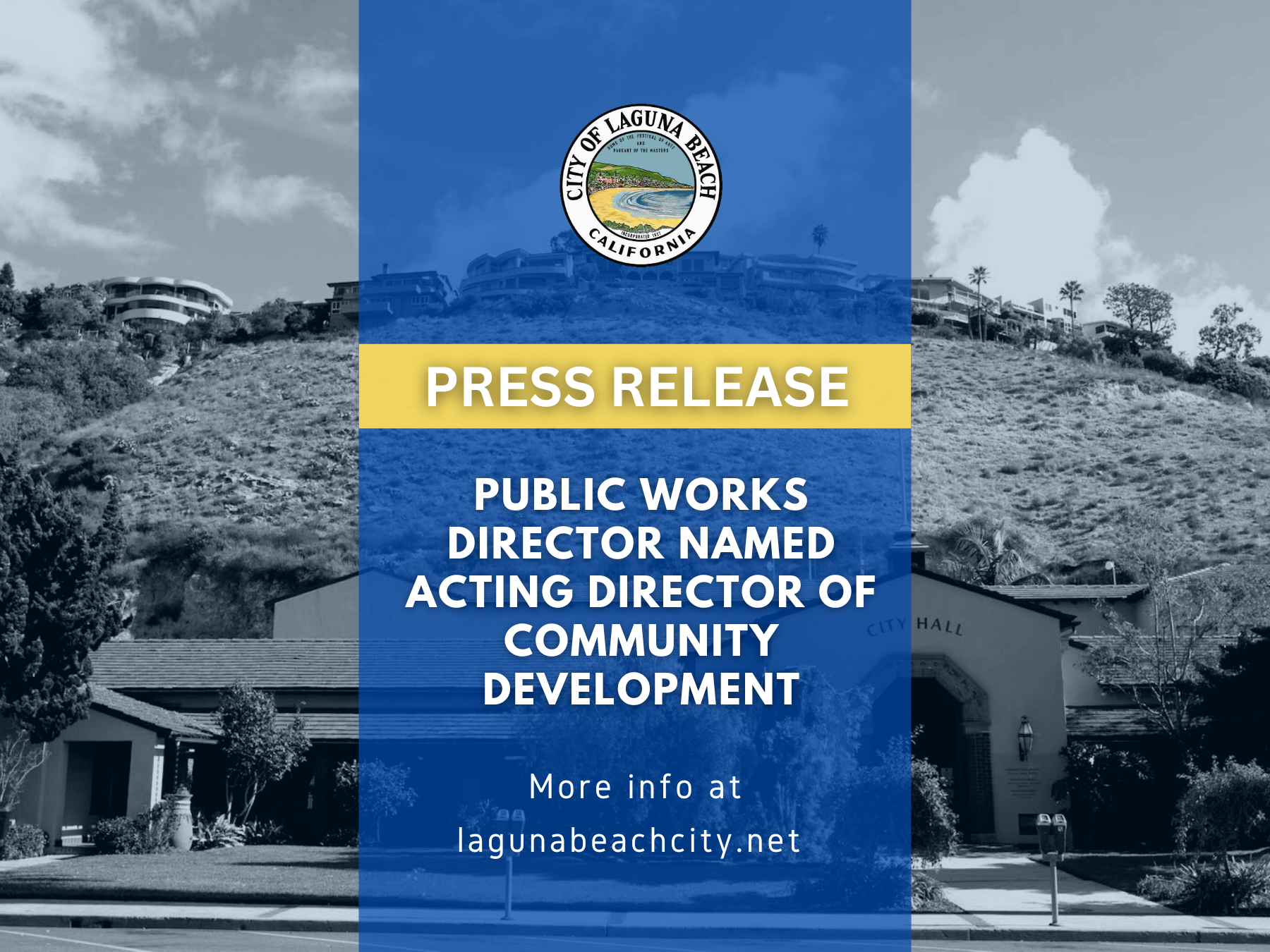 Press Release - Public Works Director Named Acting Director of Community Development