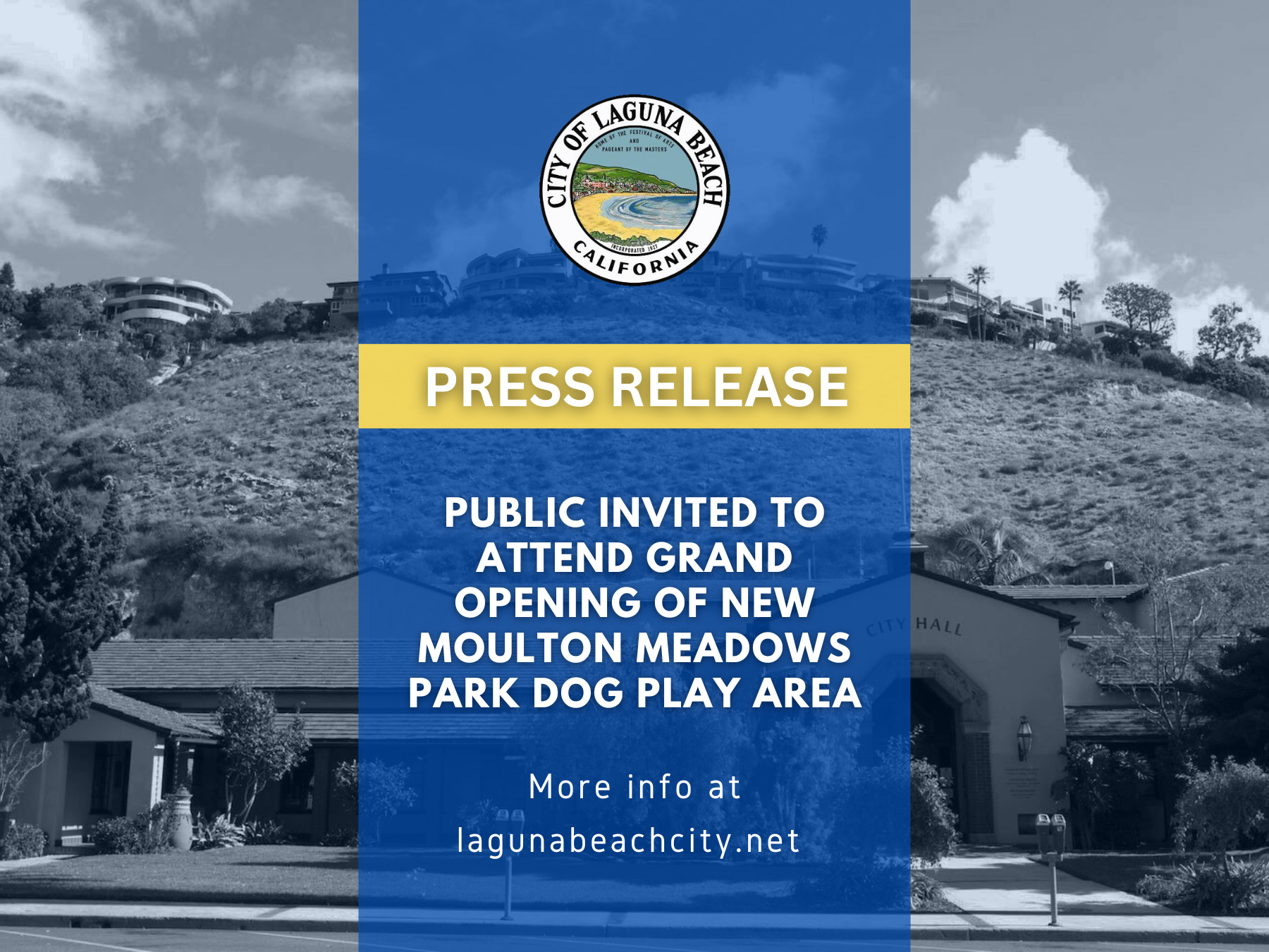 Press Release - Public Invited to Attend Grand Opening of New Moulton Meadows Park Dog Play Area - Website