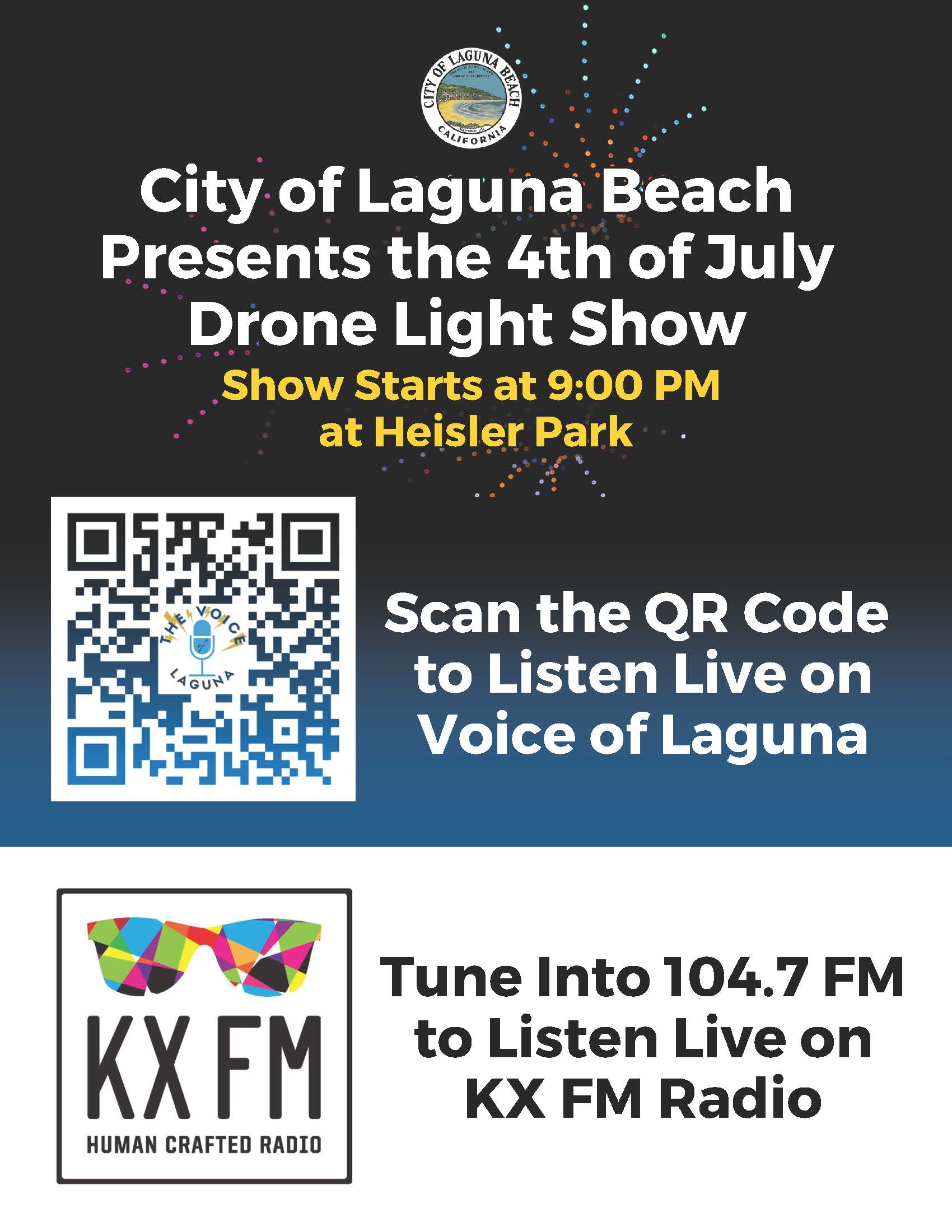 City of Laguna Beach Drone Light Show Audio